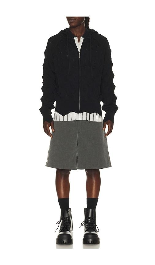 MADFRENZY Spiked Slim Zip Up Hoodie in Black for Men | Lyst UK