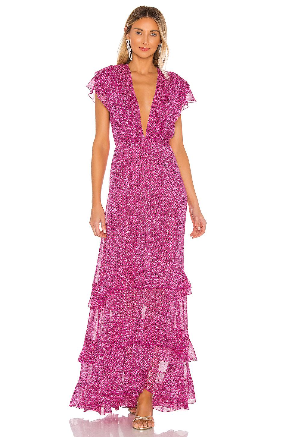 Sabina Musayev Malibu Maxi Dress in Pink Print (Pink) - Lyst