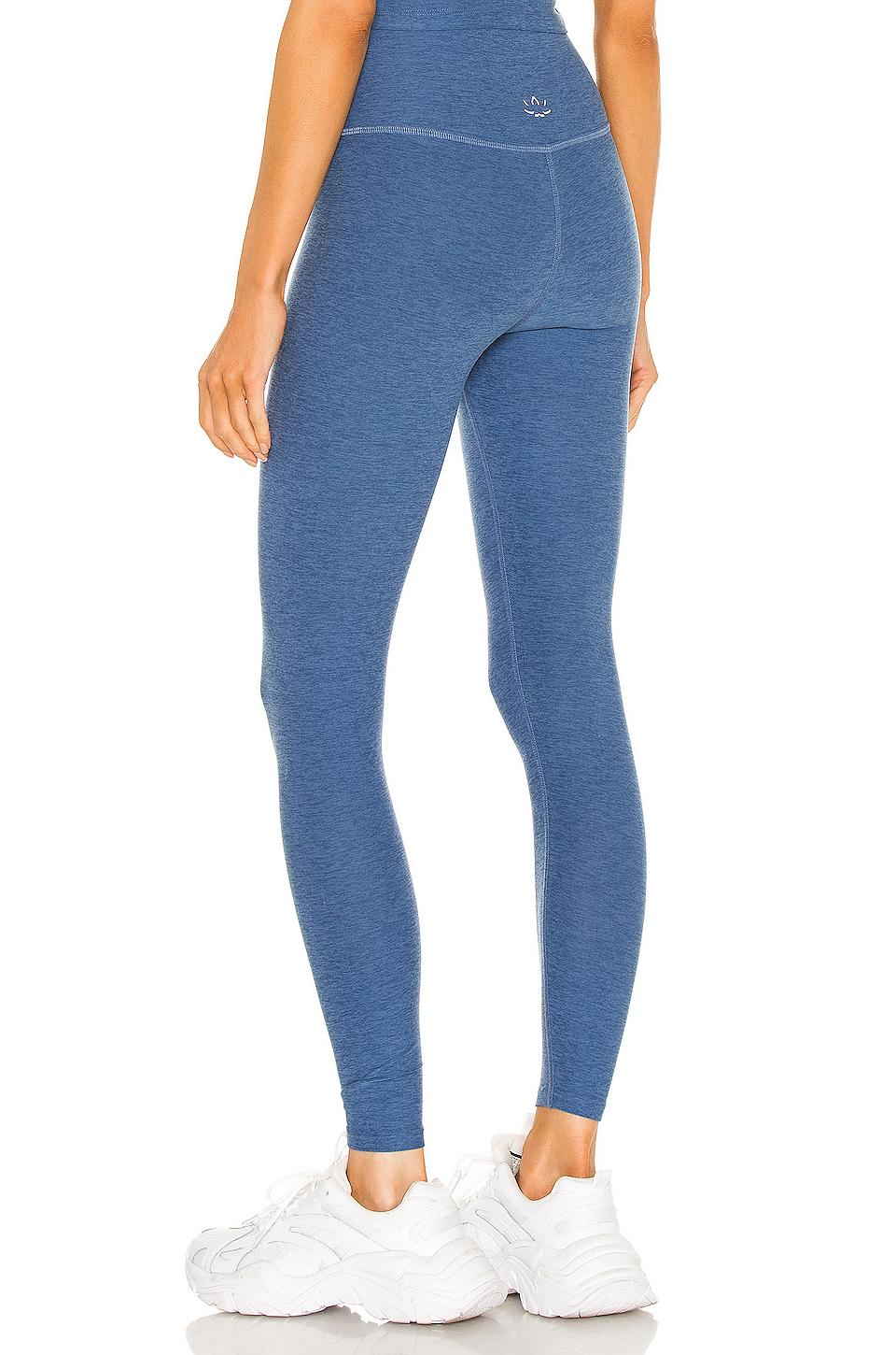 Beyond Yoga Synthetic Spacedye Caught In The Midi High Waisted Legging in Washed Denim (Blue) - Lyst