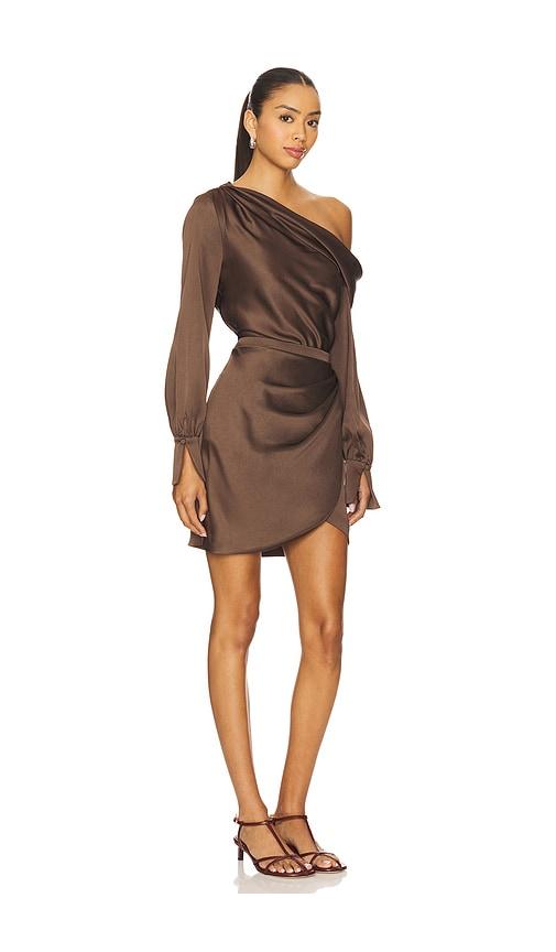 jonathan simkhai brown dress Jazz Pintuck Midi Dress - Chocolate Brown
