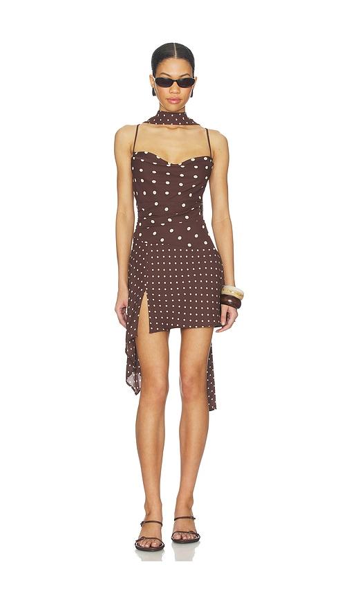 knee length dresses for ladies Women's Runway Walks Strapless Beaded Mini Dress in Copper