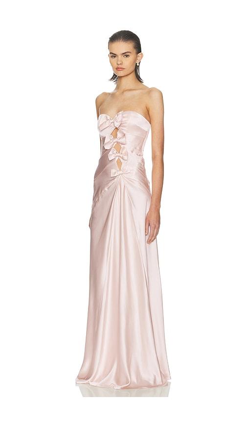 helsa heavy satin dress Helsa Heavy Satin Mini Dress in Pale Pink