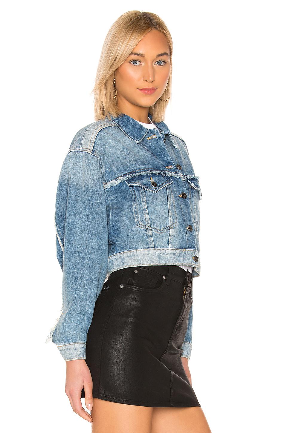 free people bedford cotton cropped denim jacket