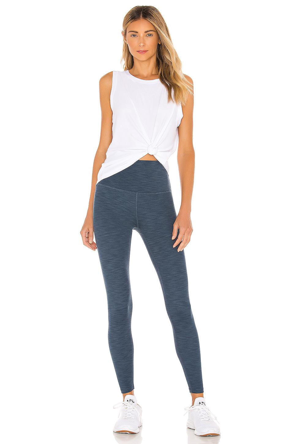 beyond yoga heather rib midi joggers