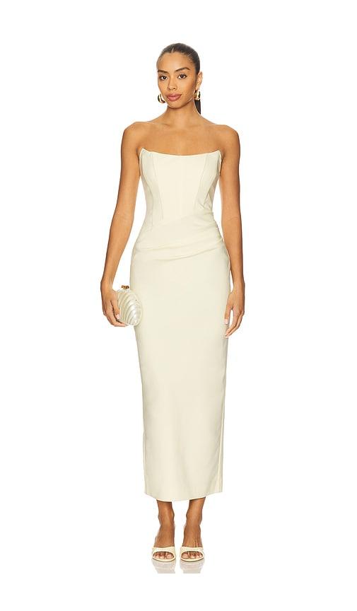 Shona Joy Lani Strapless Corset Maxi Dress in White | Lyst