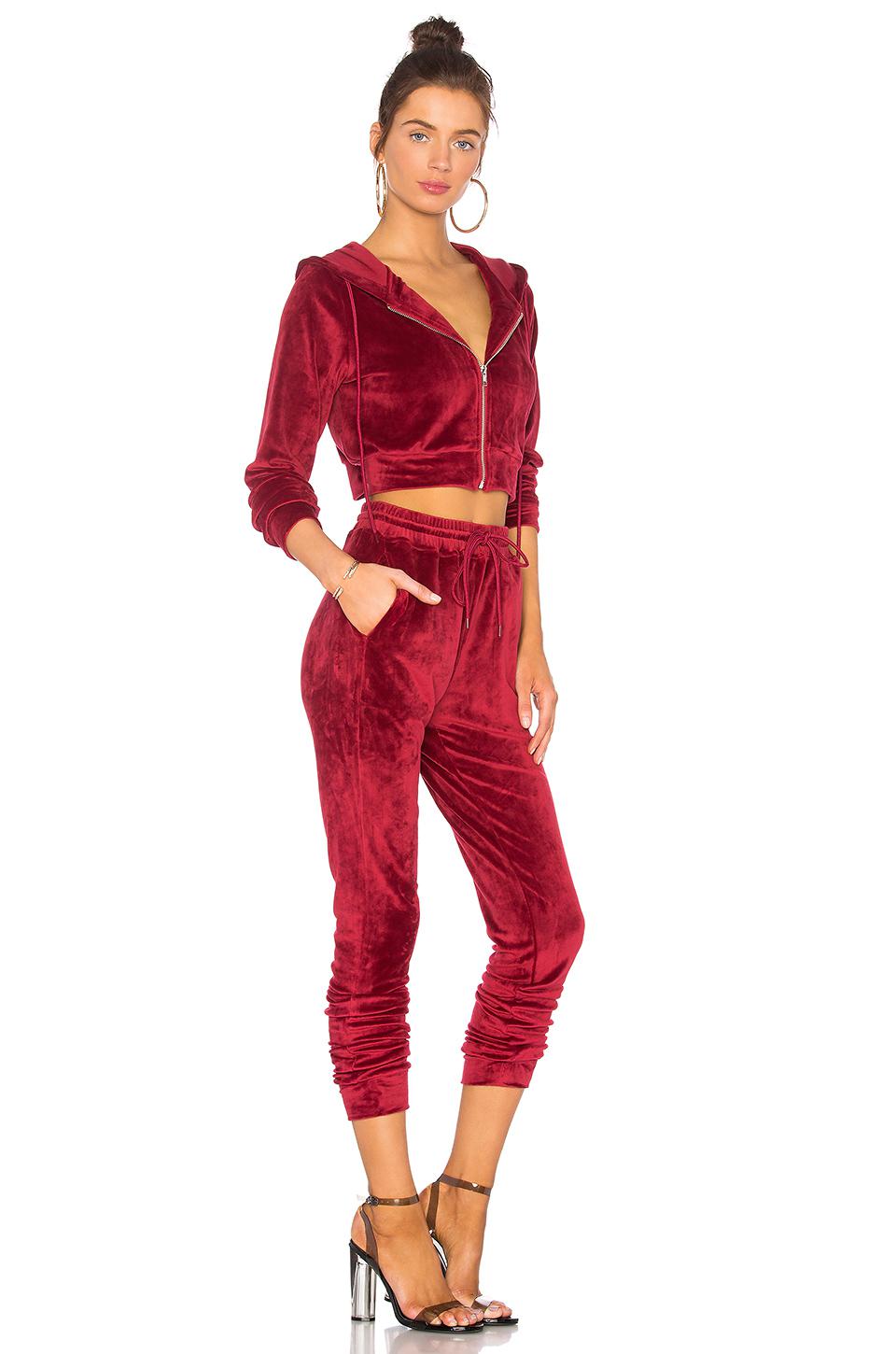 danielle guizio velour tracksuit