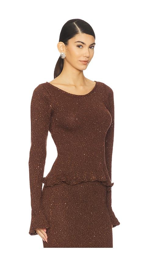 Asta Resort Michaela Longsleeve Top in Brown | Lyst