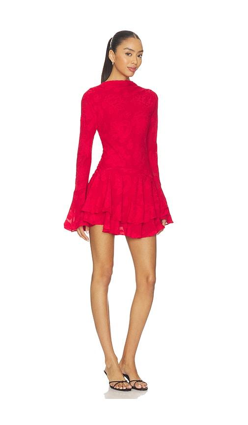 shona joy red mini dress Shona Joy Antonia Low Cross Back Mini Dress