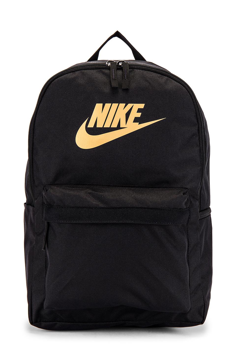 Nike Nk Heritage Backpack 2.0 in Black & Metallic Gold (Black) - Lyst