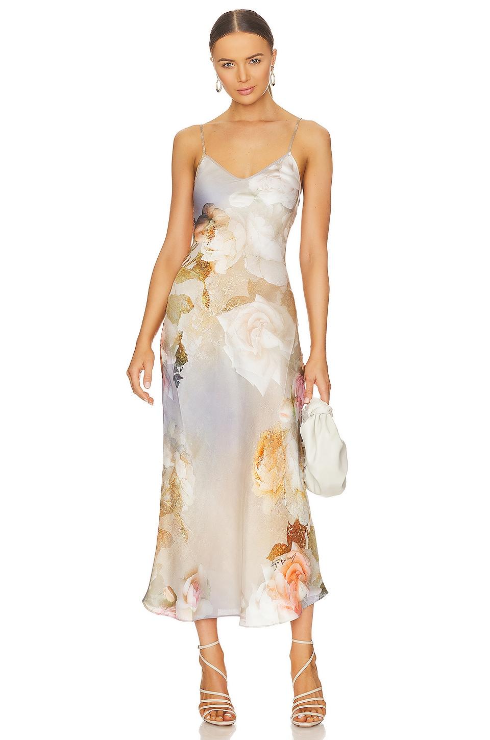 AllSaints Bryony Rosalia Dress in Metallic | Lyst