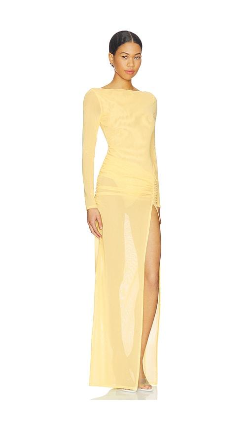 white christmas dresses Celestia Ribbon Ankle Gown – Cream main image 0