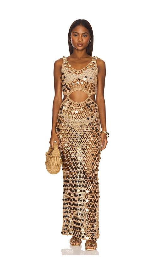 superdown gold dress Superdown Bryanna Mini Dress