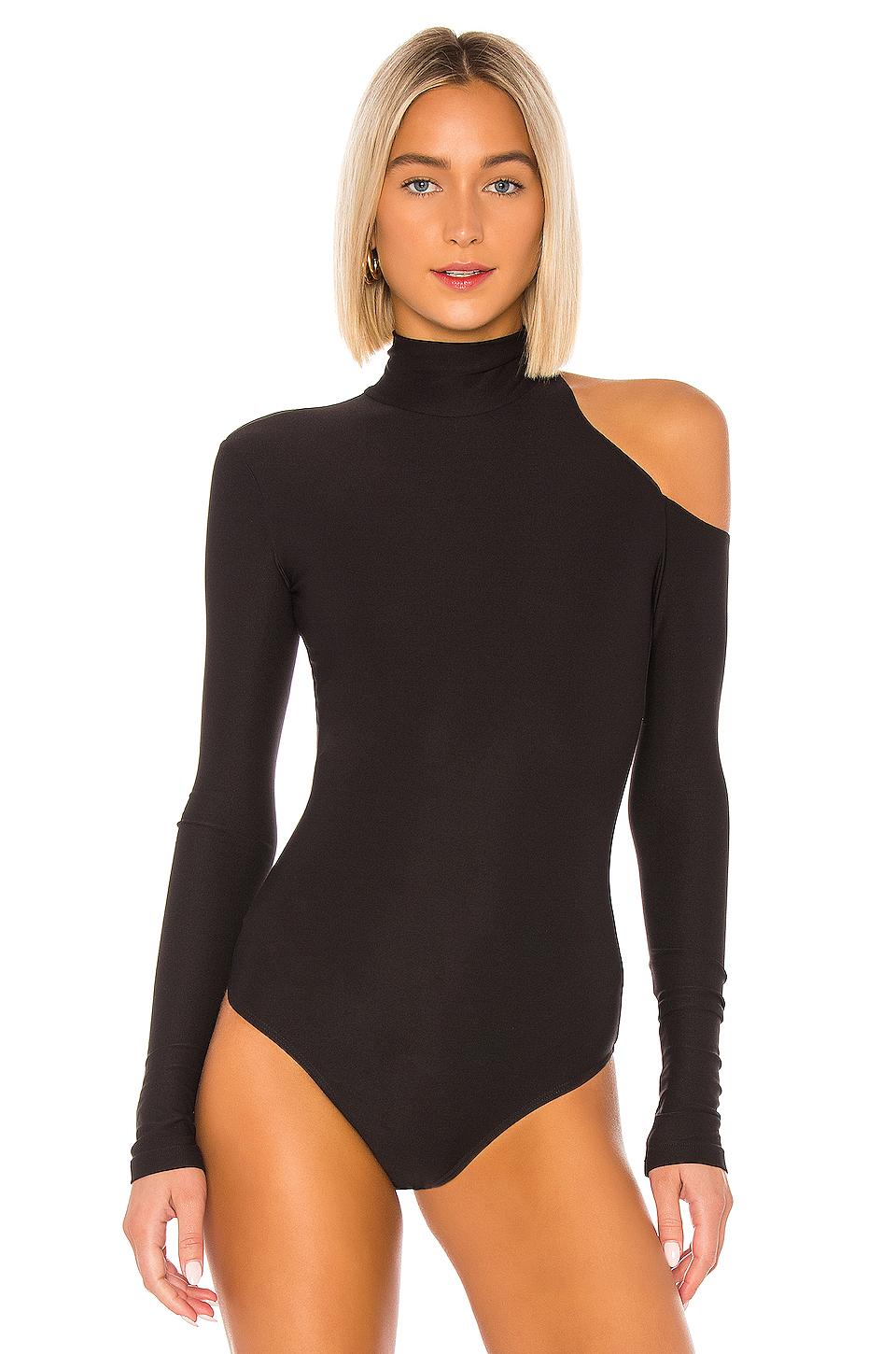Alix Synthetic Barclay Bodysuit in Black Lyst