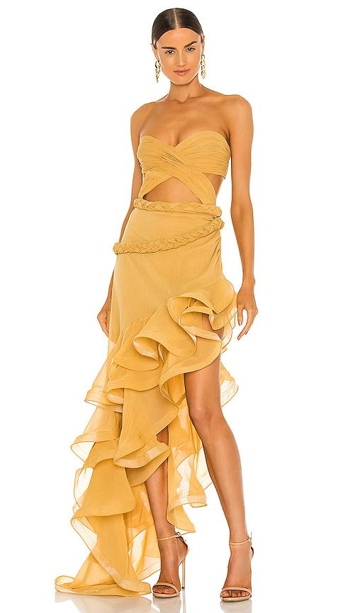Bronx and Banco Jina Gown in Yellow Lyst