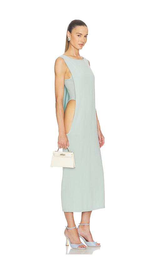 sachin and babi light blue dress Helsa Rib Mix Puffy Mini Dress in Black