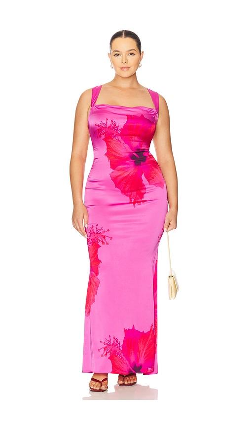 GOOD AMERICAN Satin Lace Up Maxi Dress in Pink | Lyst GOOD AMERICAN Satin Lace Up Maxi Dress in Pink | Lyst