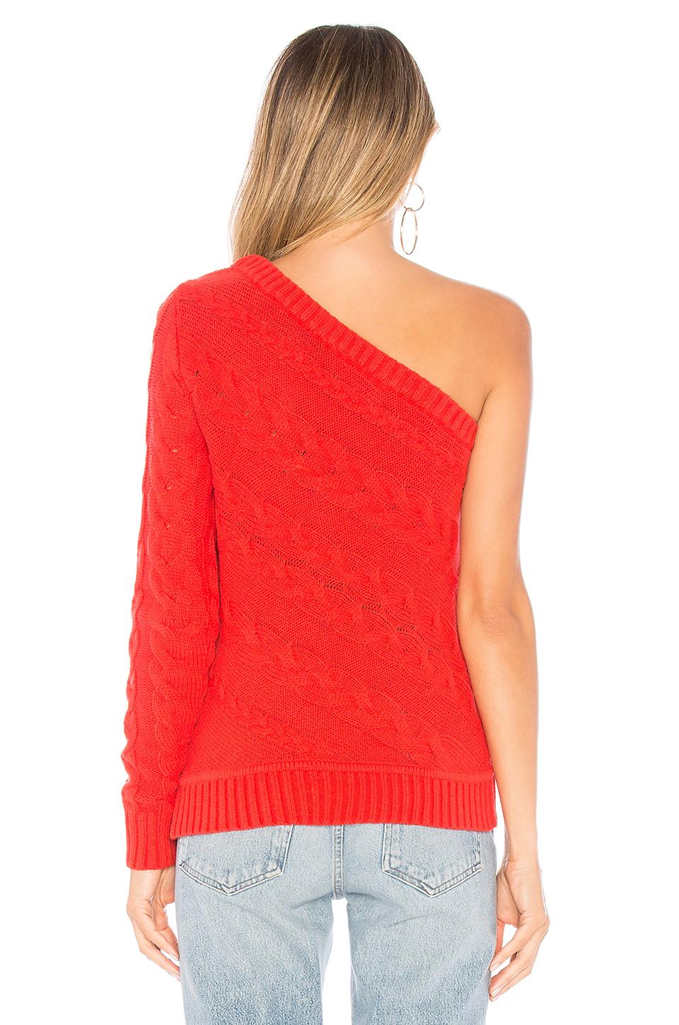 Lovers + Friends Cotton Rachel Sweater in Red - Lyst