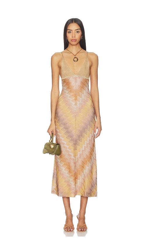 Missoni Sleeveless Long Dress in Natural | Lyst