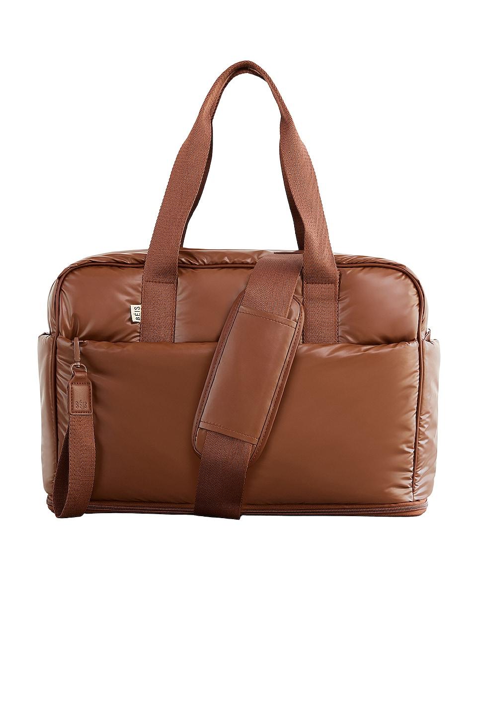 BEIS The Expandable Puffy Duffle in Brown | Lyst