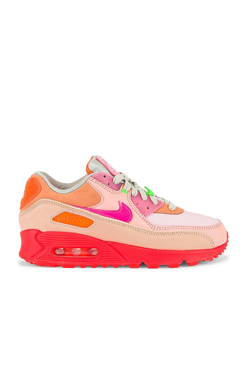 Emular dolor de estómago Encogimiento Nike Pink And Orange Air Max 90 Sneakers With Layered Design And Integrated  Air Technology. | Lyst