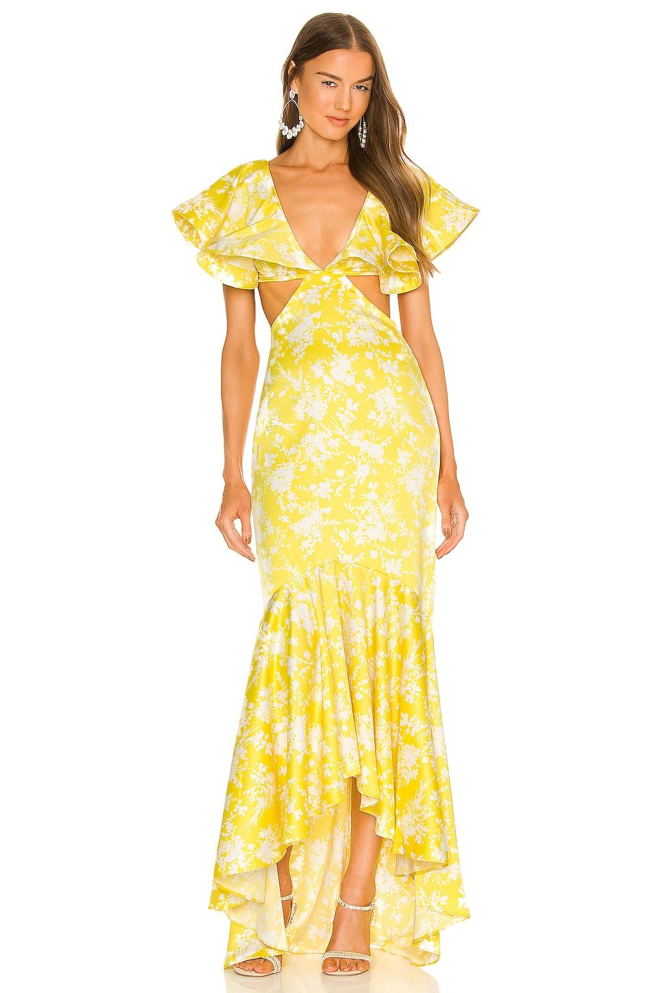 Michael costello yellow clearance dress