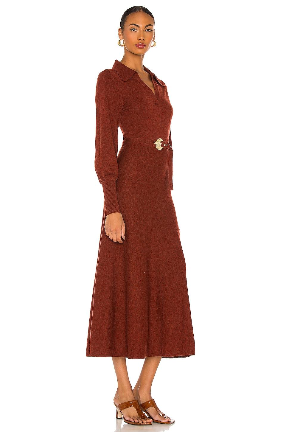 nicholas rust tie silk maxi