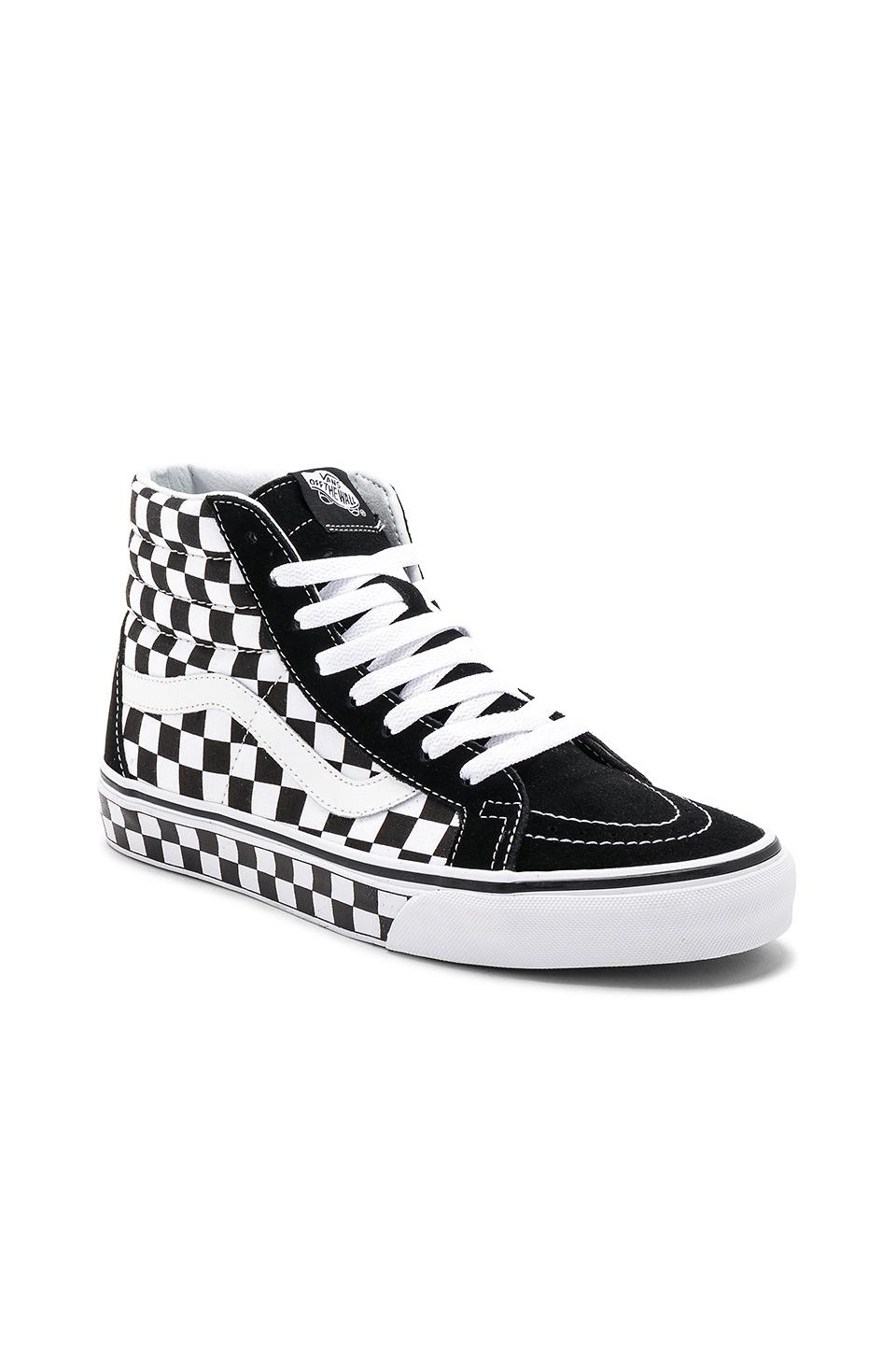 Download Vans Canvas Sk8-hi Reissue Checkerboard in Black - Lyst