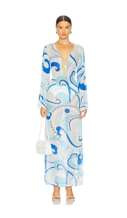 Cin Cin X Revolve Hotline Flower Maxi Dress in Blue | Lyst