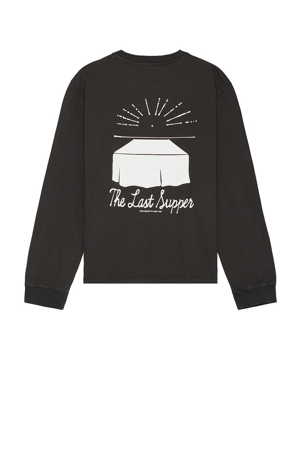 Our Legacy メンズ ブラック Tour ロングスリーブ Tシャツ 