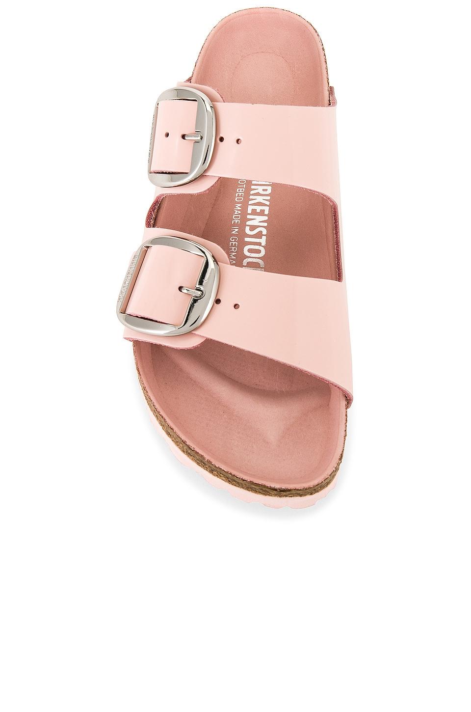 Birkenstock Arizona High Shine Big Buckle Sandal in Pink | Lyst