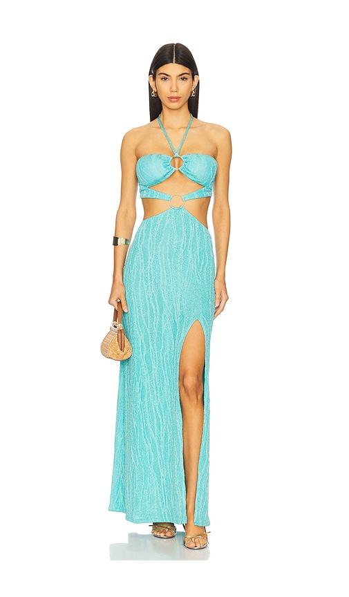 Luli Fama Double Loop Bandeau Long Dress in Blue | Lyst Luli Fama Double Loop Bandeau Long Dress in Blue | Lyst