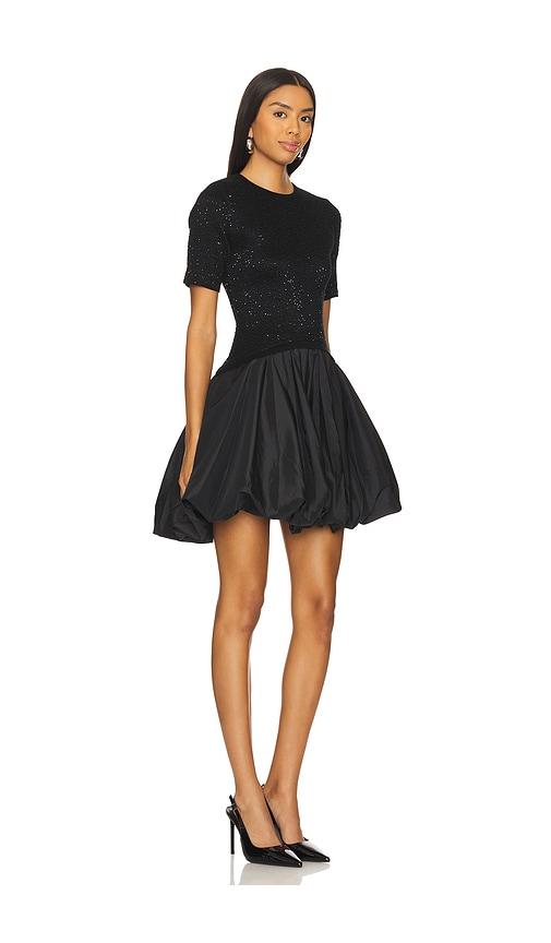 Jonathan Simkhai Kenz Short Sleeve Knit Combo Ruffle Mini Dress in Black |  Lyst