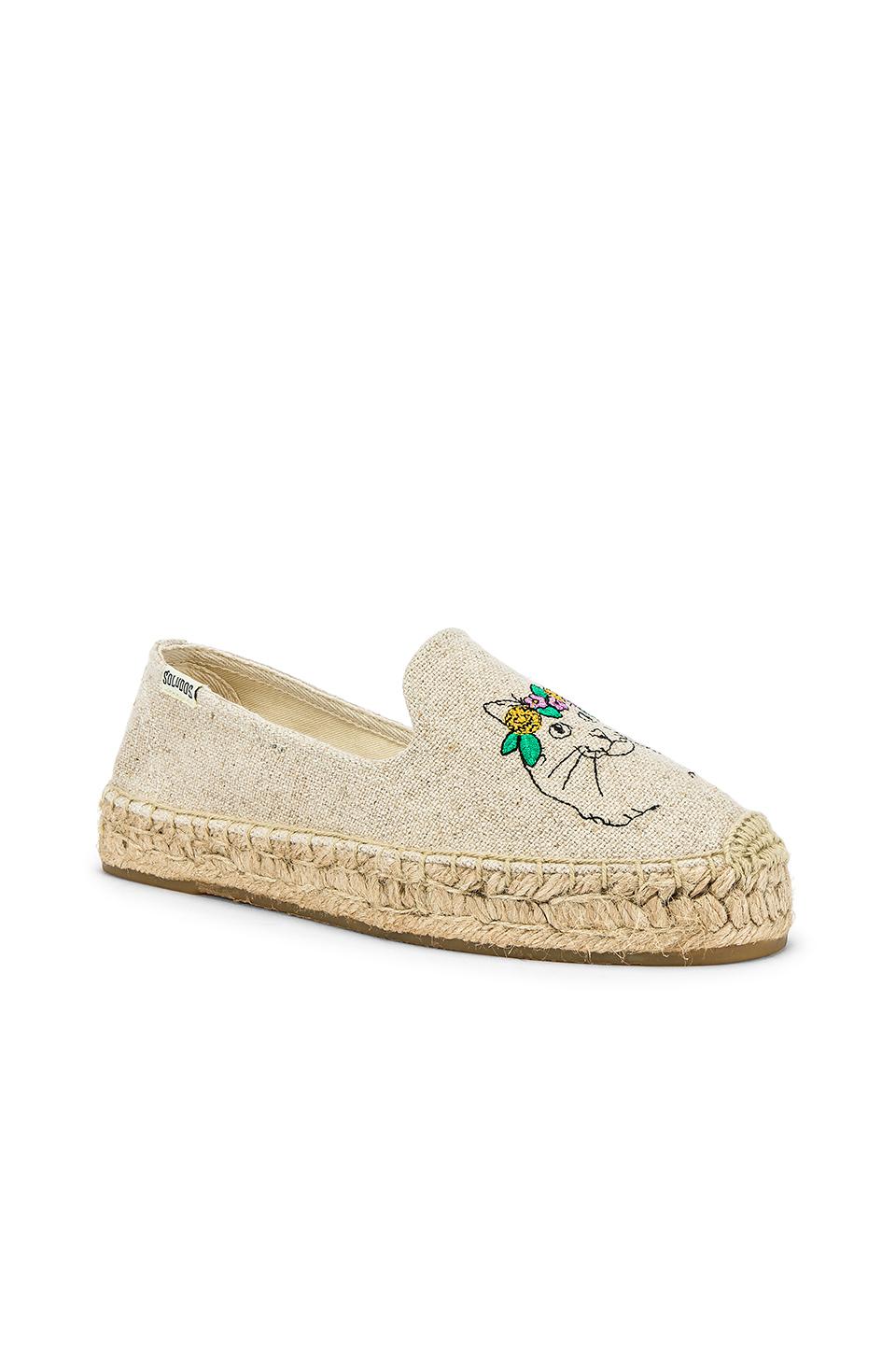 soludos spirit animal espadrille smoking slipper
