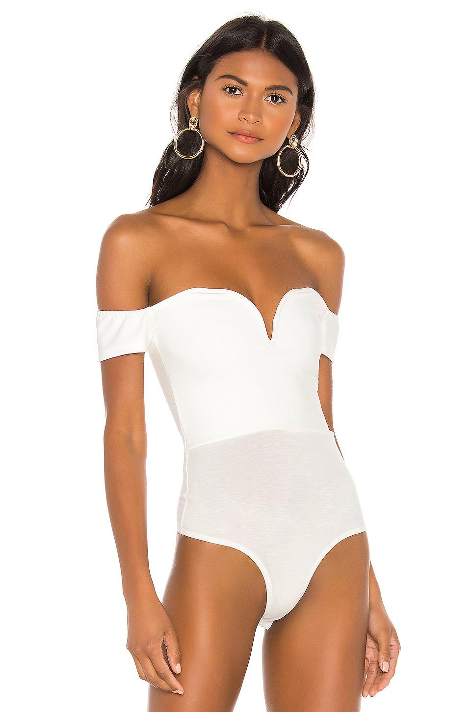white sweetheart bodysuit