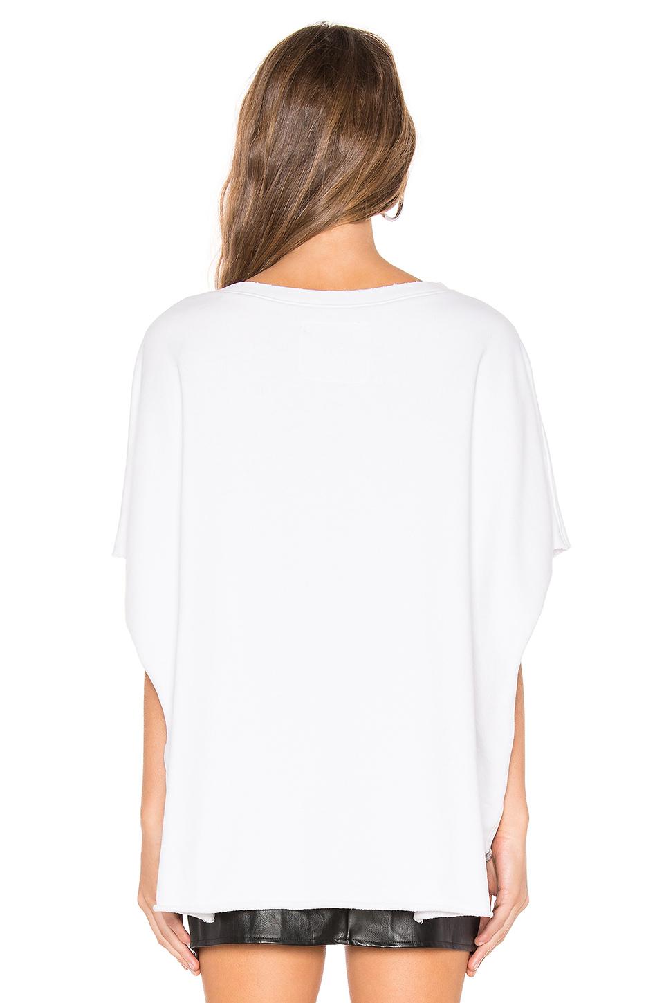 Frank Eileen Cotton Tee Lab Capelet In Dirty White White Lyst