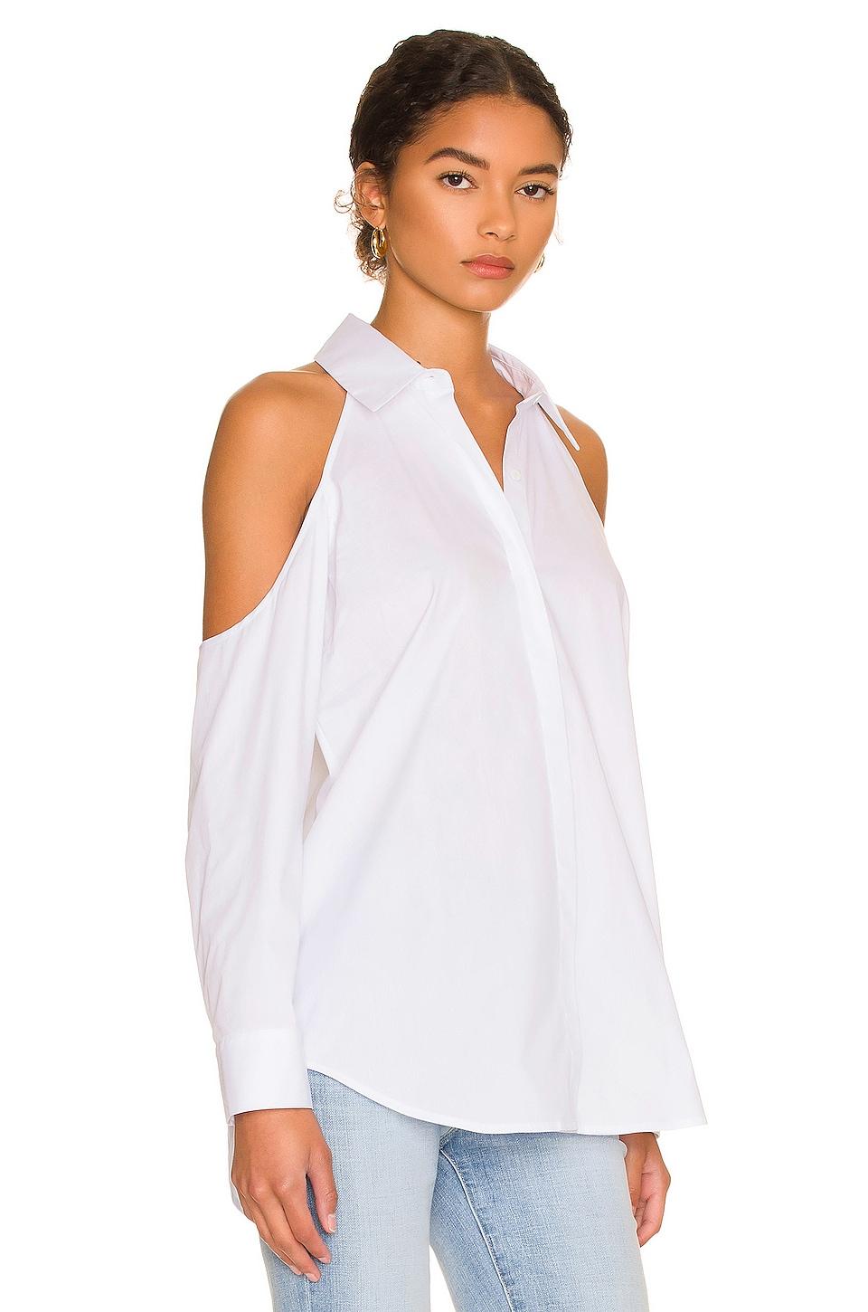 L'Agence Morgan Cold Shoulder Blouse in 