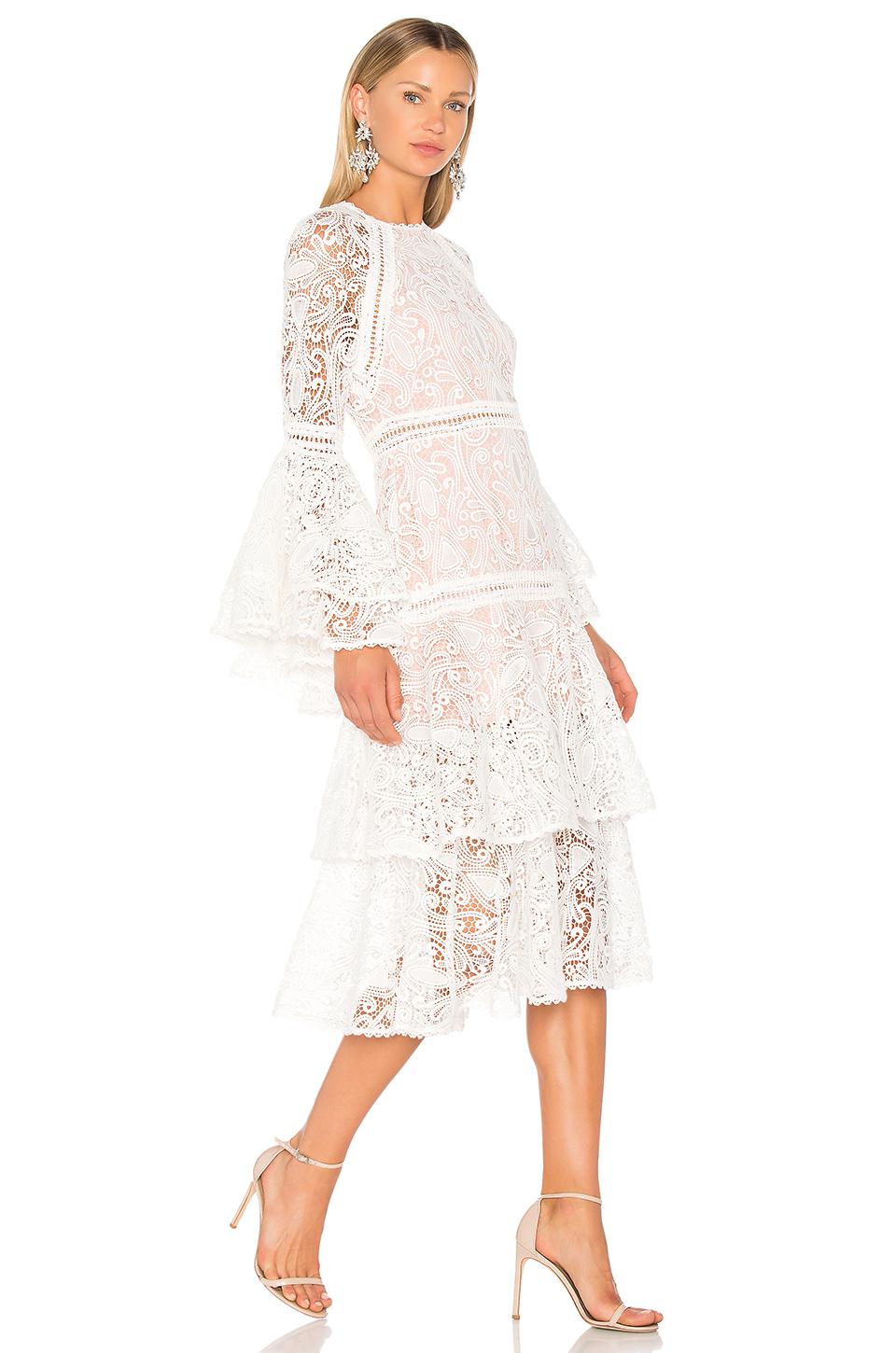 alexis white lace dress