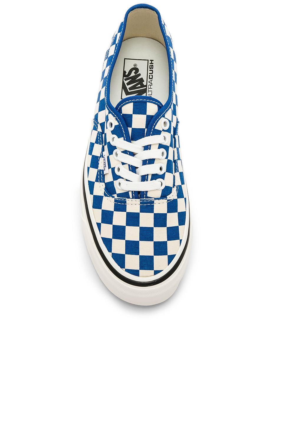 vans authentic blue checkerboard