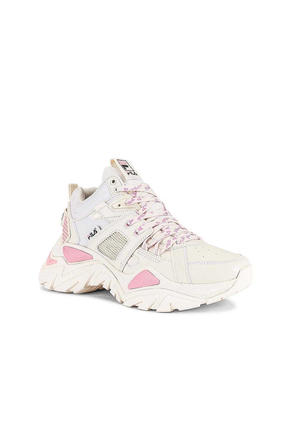 Fila Cage Mid Mixed Media Sneaker in Pink | Lyst
