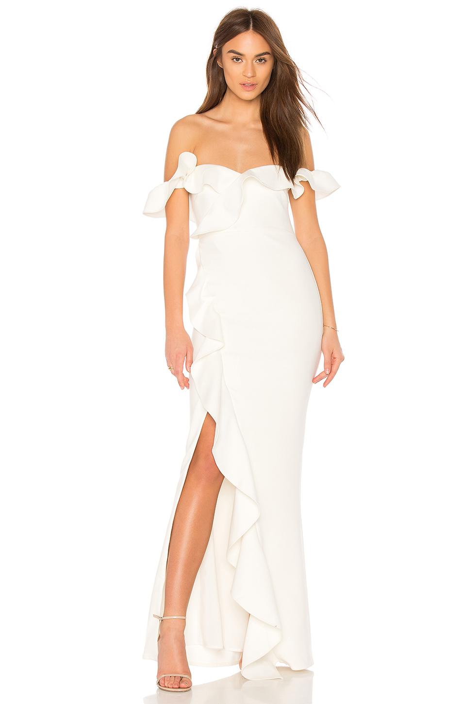 Likely white shoulder clearance dress