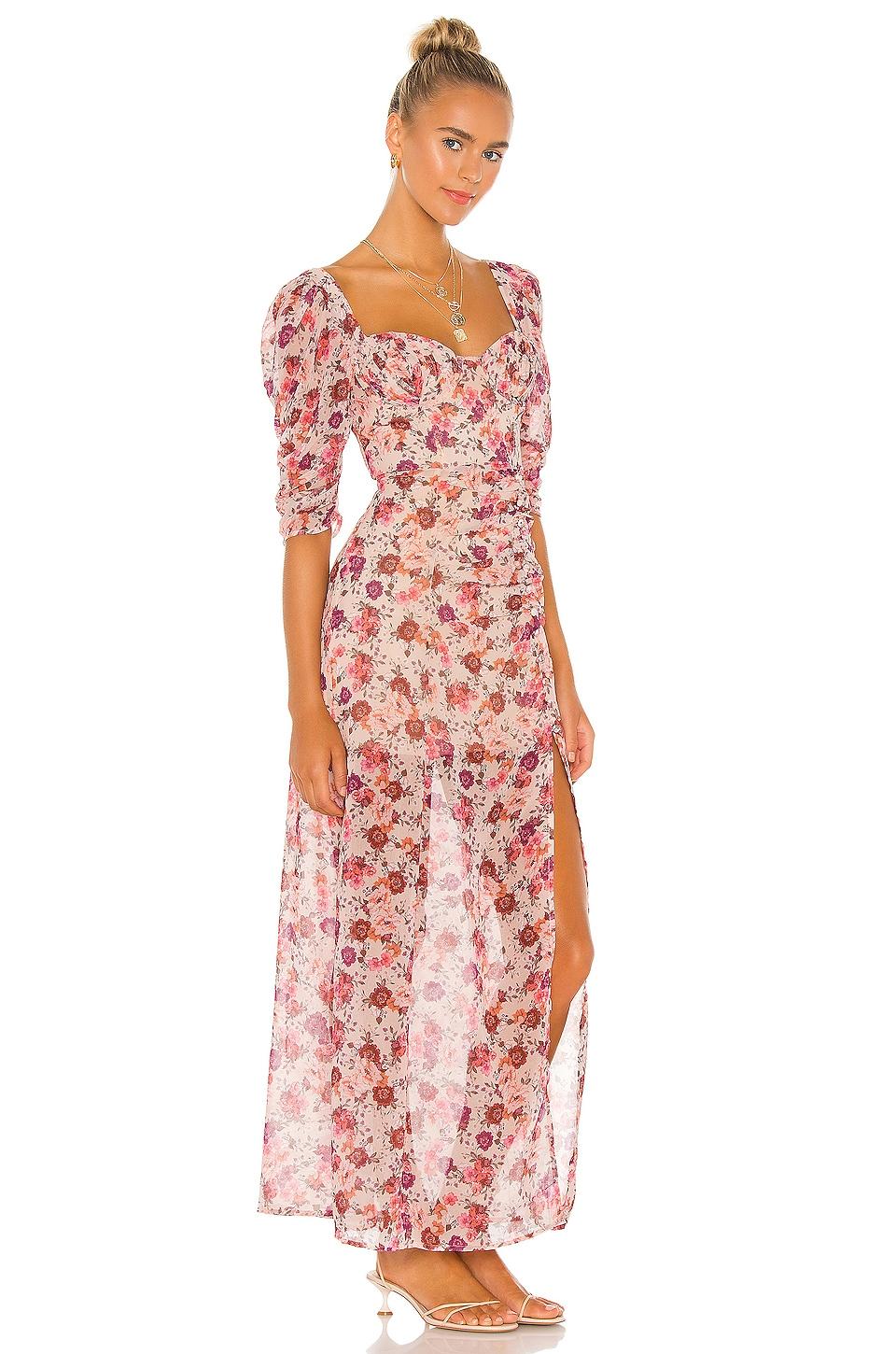 For Love Lemons Synthetik Evie Maxi Dress In Pink Lyst