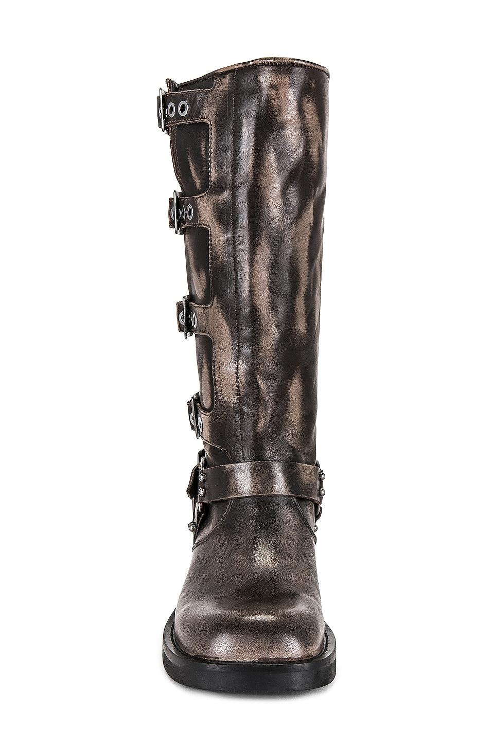 ROCKY Silver Distressed Knee High Boot