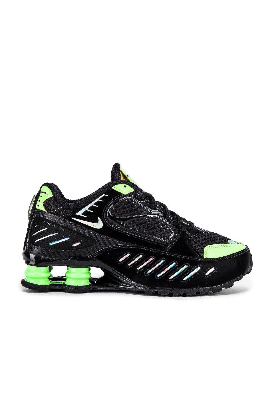 Nike Leather Shox Enigma Trainers in Black/Lime (Black) | Lyst