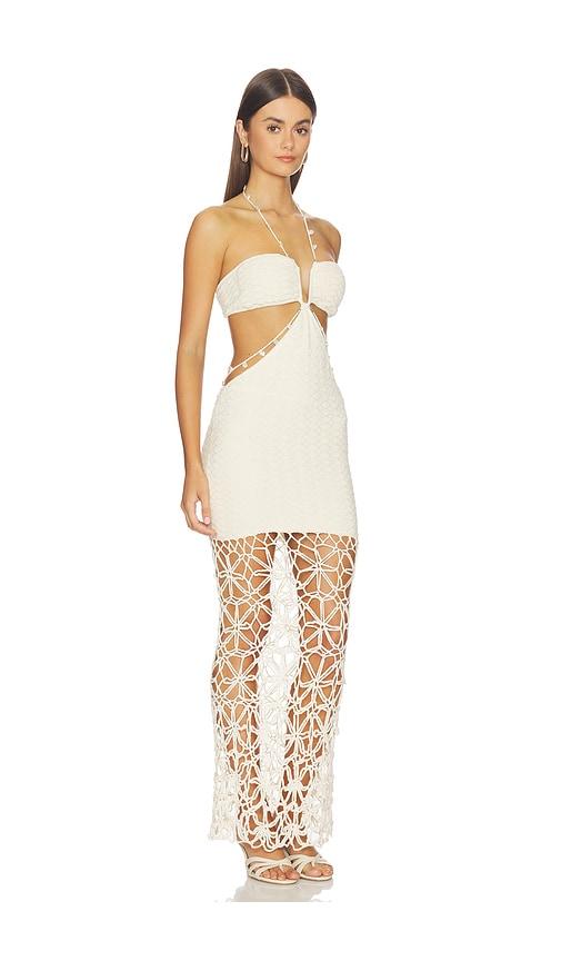 ali beads ivory dress in ivory capittana Lali Maxi White Knee Length Dresses In Ivory Homecoming
