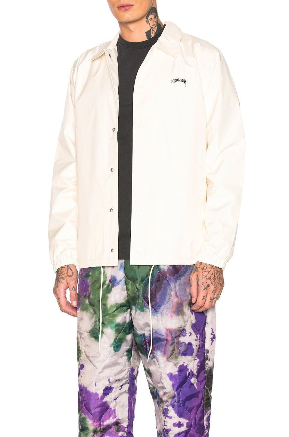 Download Stussy Synthetic Cruize Coach Jacket in White for Men - Lyst