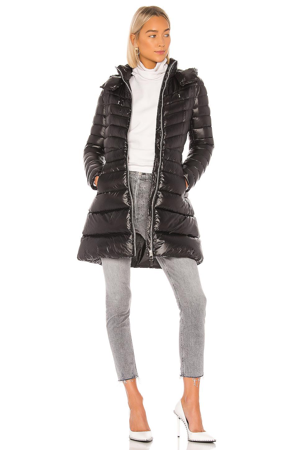 mackage lara hooded quilted down coat