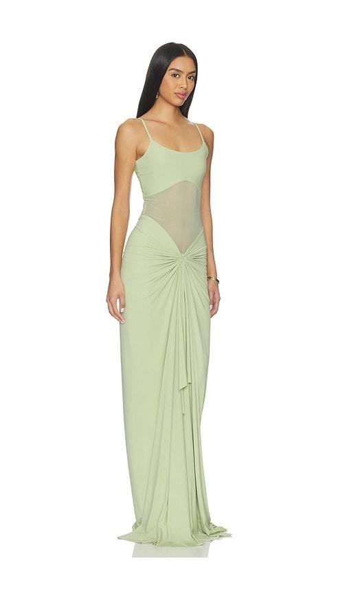 green emerald velvet dress NELLIE – DEMEBYGABRIELLA FASHION PRIVATE LIMITED main image 1