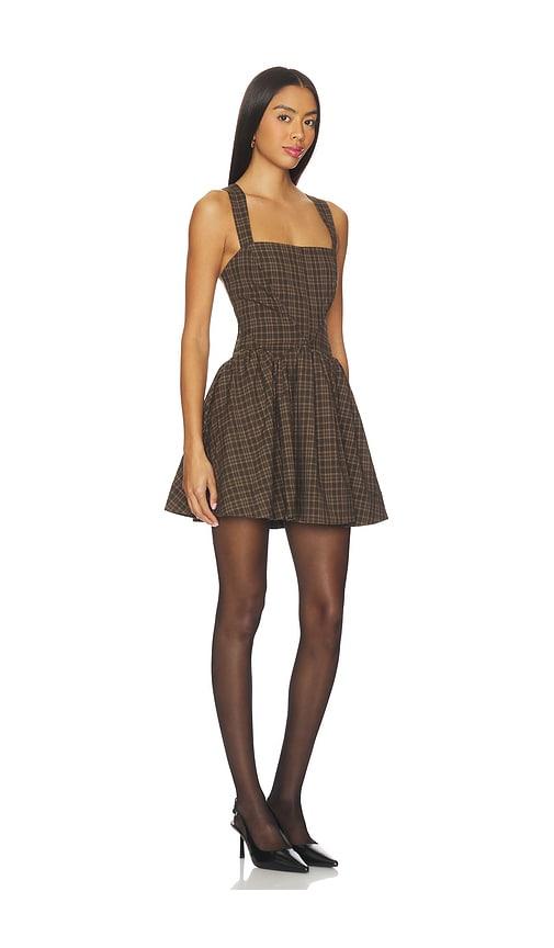 For Love & Lemons Ginny Mini Dress in Brown | Lyst