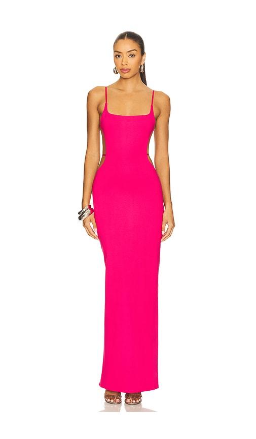 chinese dress ladies NBD Janhvi Maxi Dress Pink Hire – Paloma Dress Hire main image 1