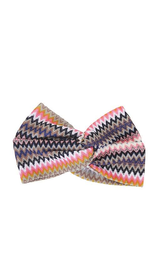 Missoni Zigzag Headband in Black, Brown, and White Missoni Zig-zag Intarsia Knitted Headband - Brown - One Size  main image 4